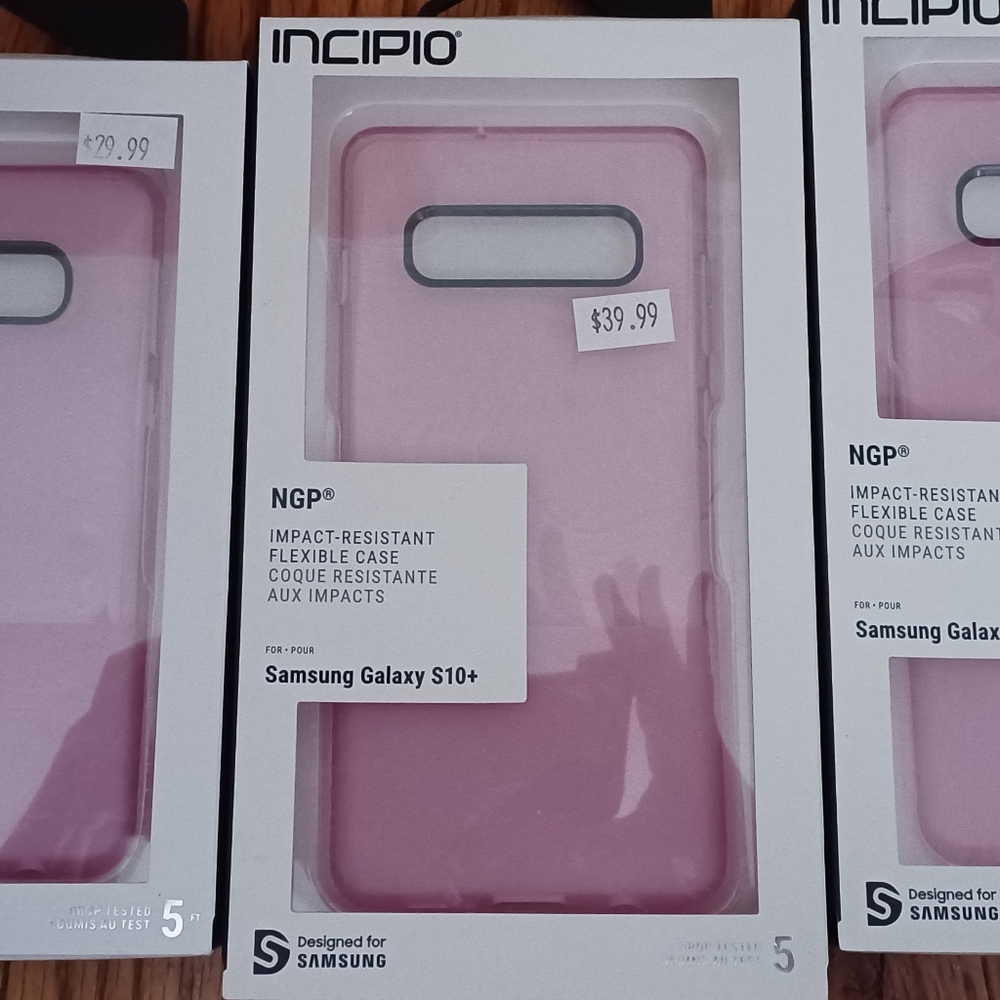 Incipio NGP impact Resistant Samsung Galaxy S10+ clear red case - Picture 2 of 2
